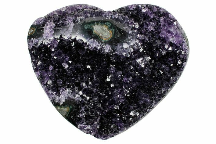 Dark Purple Amethyst Heart - Uruguay #343708